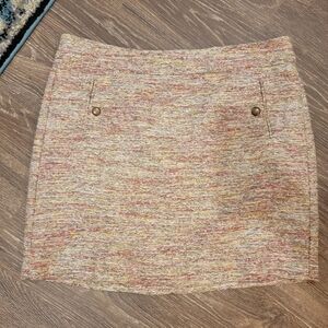 NWOT Ann Taylor LOFT Cotton Poly Tweed Skirt Size 12